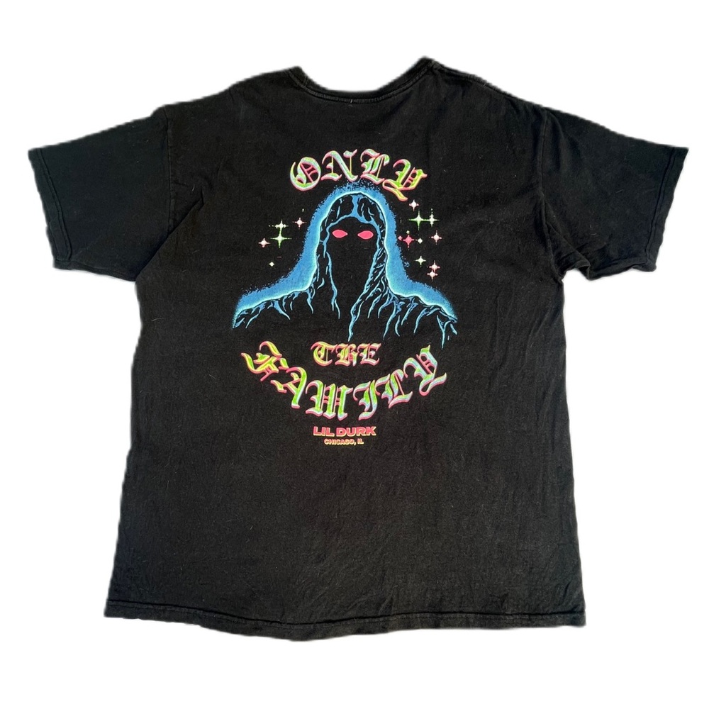 Lil Durk Only The Family Chicago Rap Black Graphic Concert Merch T-shirt